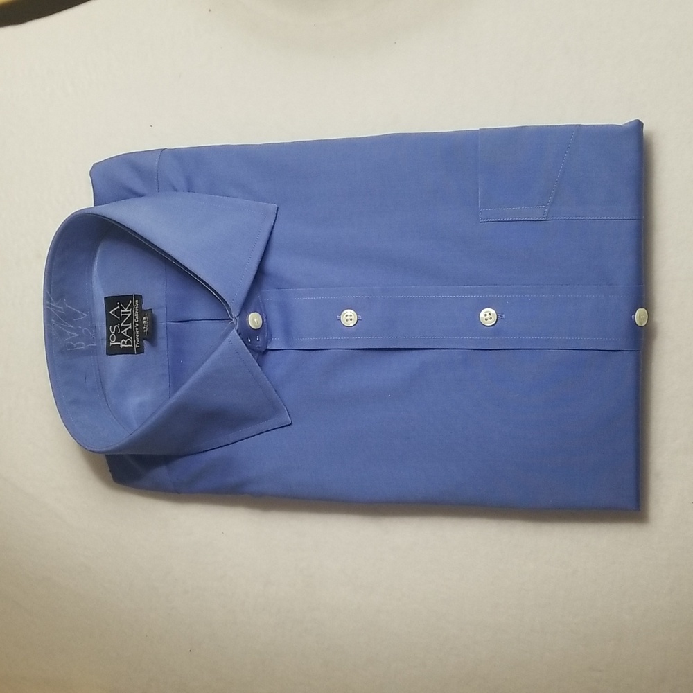 Jos. A. Bank 17-35 Colbalt Blue Travellers Collection Button Down Shirt